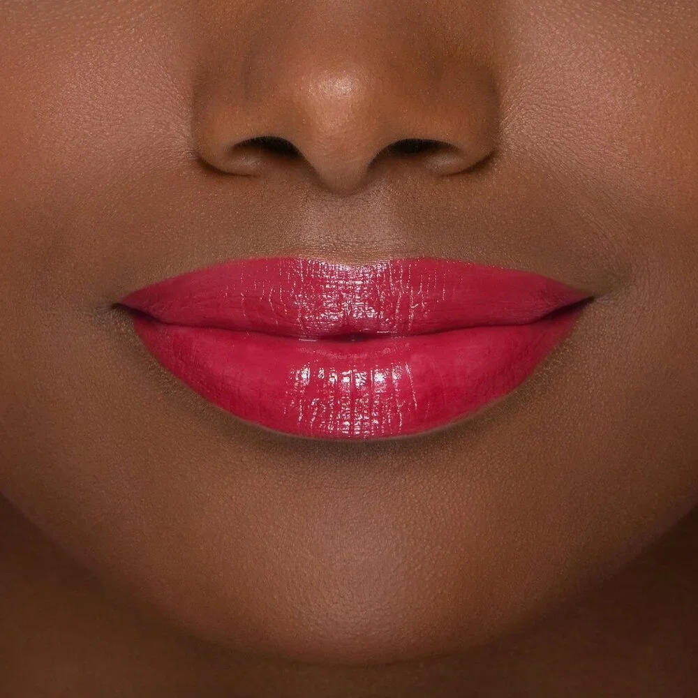 Too Faced Too Femme Heart Core Lipstick Cherry Red Gloss Discontinued